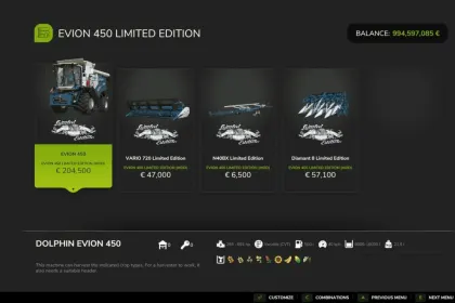 Легендарний Пак Claas Evion 450 Limited Edition — Швидкий Комбайн і Топове Обладнання для FS25 — 2