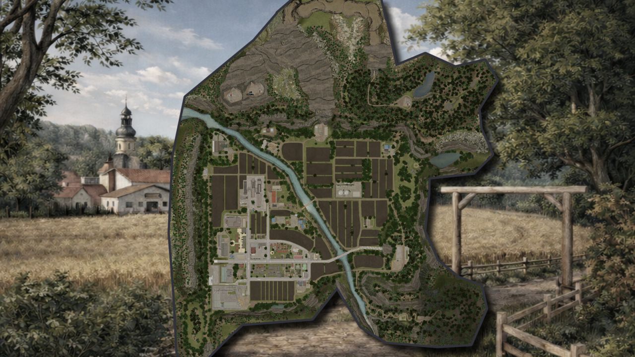 Атмосферна Карта Countryside Fields для Farming Simulator 25 — Європейська Долина для Фермерів