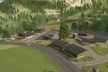 Легендарна Альпійська Карта The Alps для Farming Simulator 25 — Оновлений Erlengrat у Стилі FS25 — 3