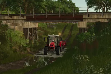 Нова Американська Карта The Elm Rochester — Великі Поля, Виробництва та Потяг у FS25 — 4