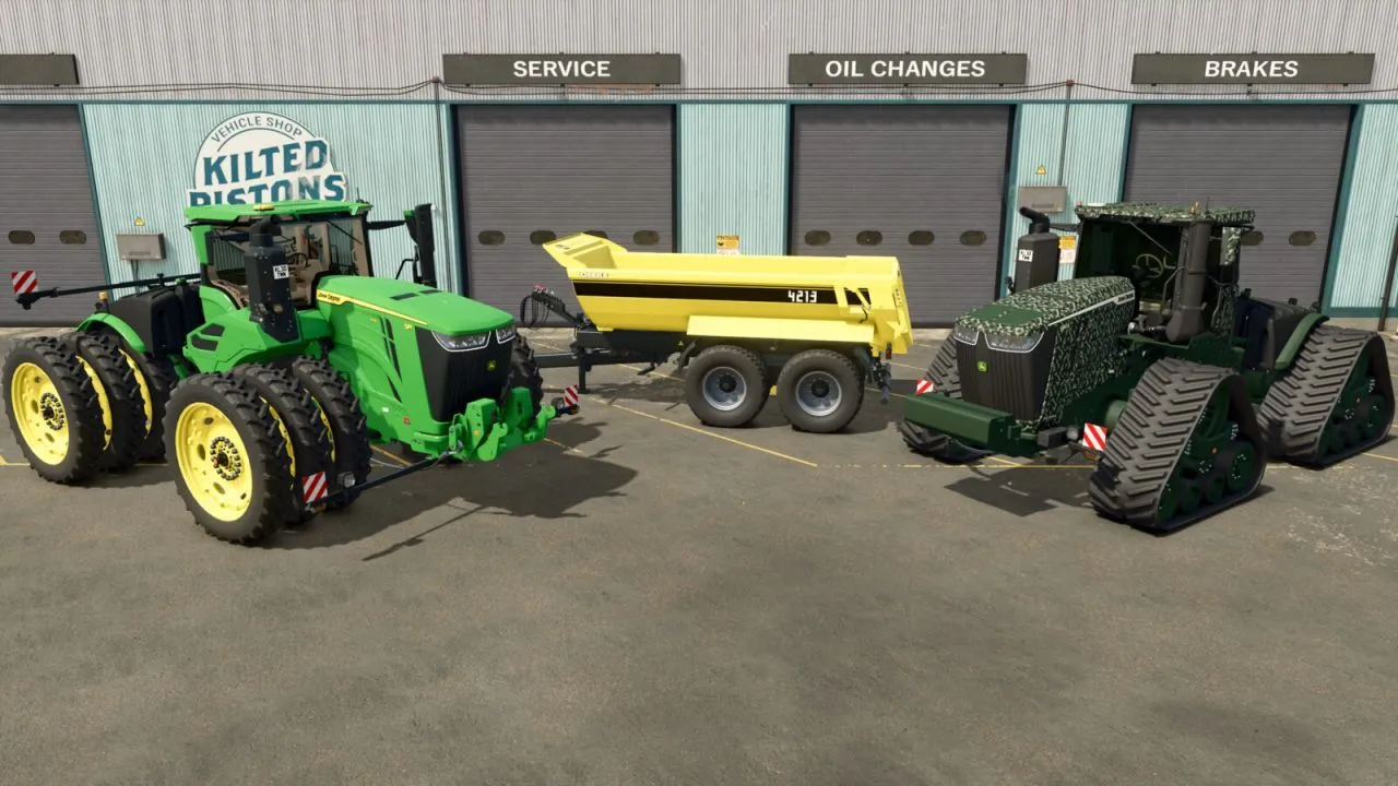 Потужний Пак John Deere 4213 Pack: Трактори 9R/9RX і Причіп для Farming Simulator 25