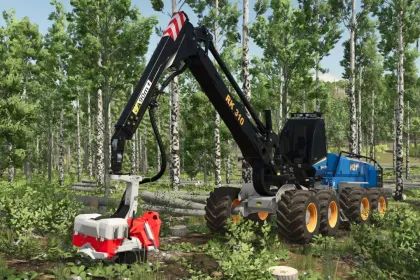 Mocny Harwester Leśny Rottne H21D Steep Slope Pack do Stromej Skośności w FS25