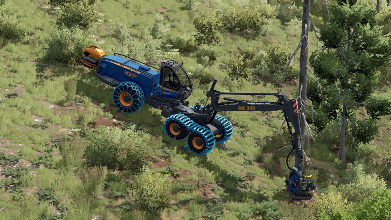 Потужний Лісозаготівельний Харвестер Rottne H21D Steep Slope Pack для Крутих Схилів у FS25