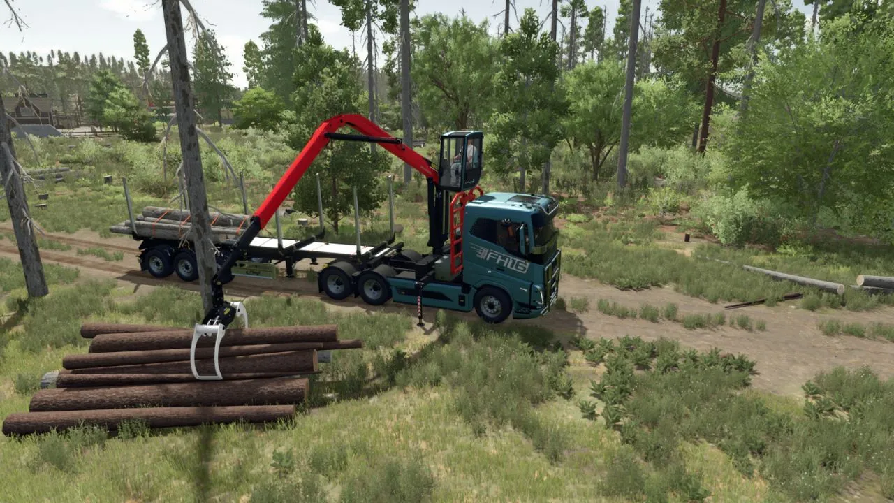 Efektywny Dźwig-manipulator Palfinger Universal L-Crane Pack dla Volvo FH16 w Farming Simulator 25