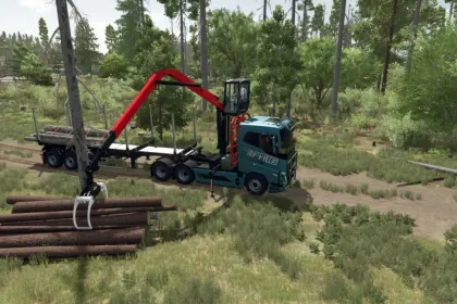 Efficient Palfinger Universal L-Crane Pack for Volvo FH16 in Farming Simulator 25