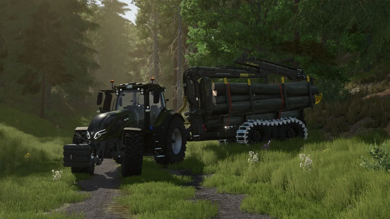 Efficient Ponsse Forwarder Trailer with Clambunk for FS25