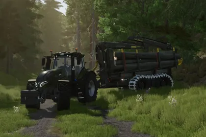 Efficient Ponsse Forwarder Trailer with Clambunk for FS25