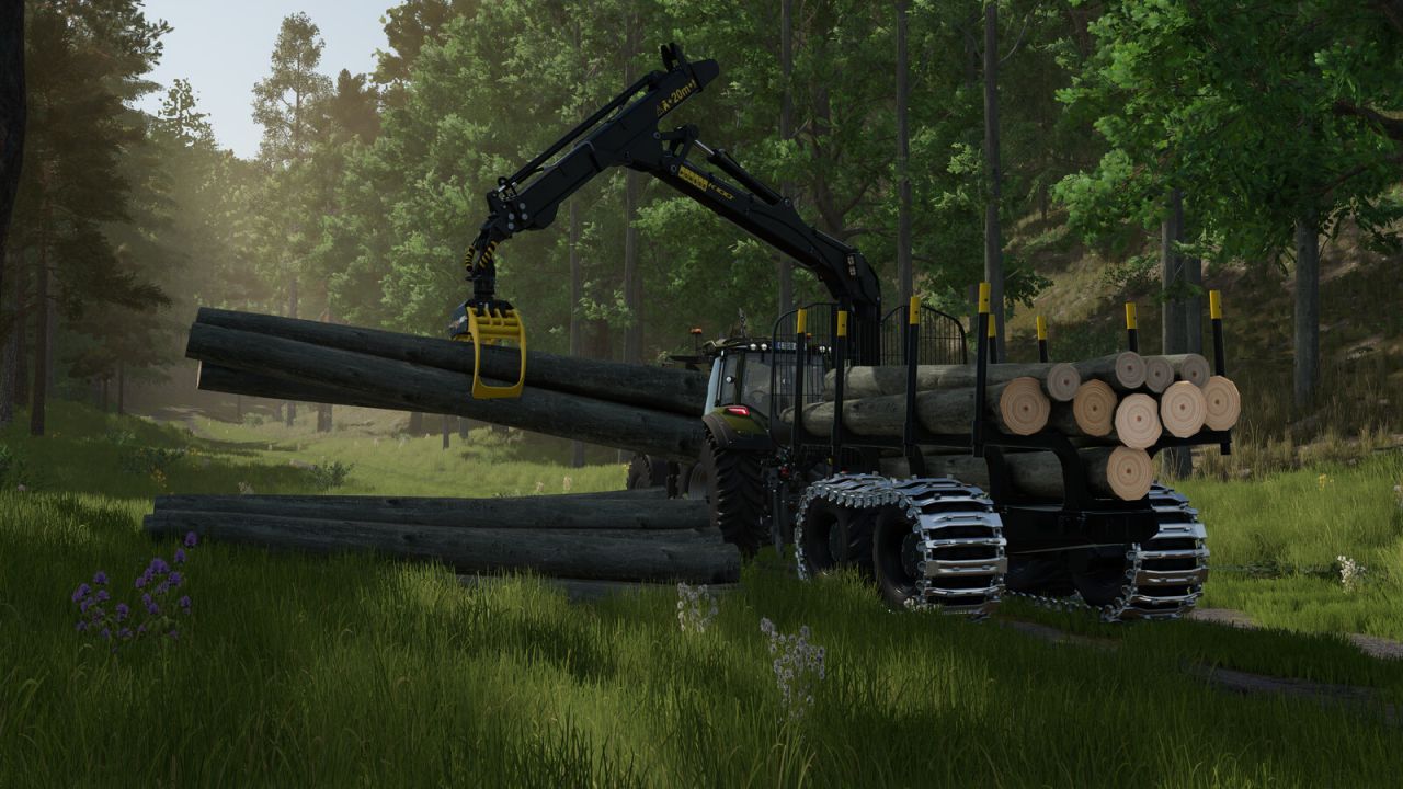 Ефективний Лісовозний Причіп Ponsse Forwarder Trailer з Clambunk для FS25