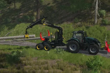 Efficient Ponsse Forwarder Trailer with Clambunk for FS25