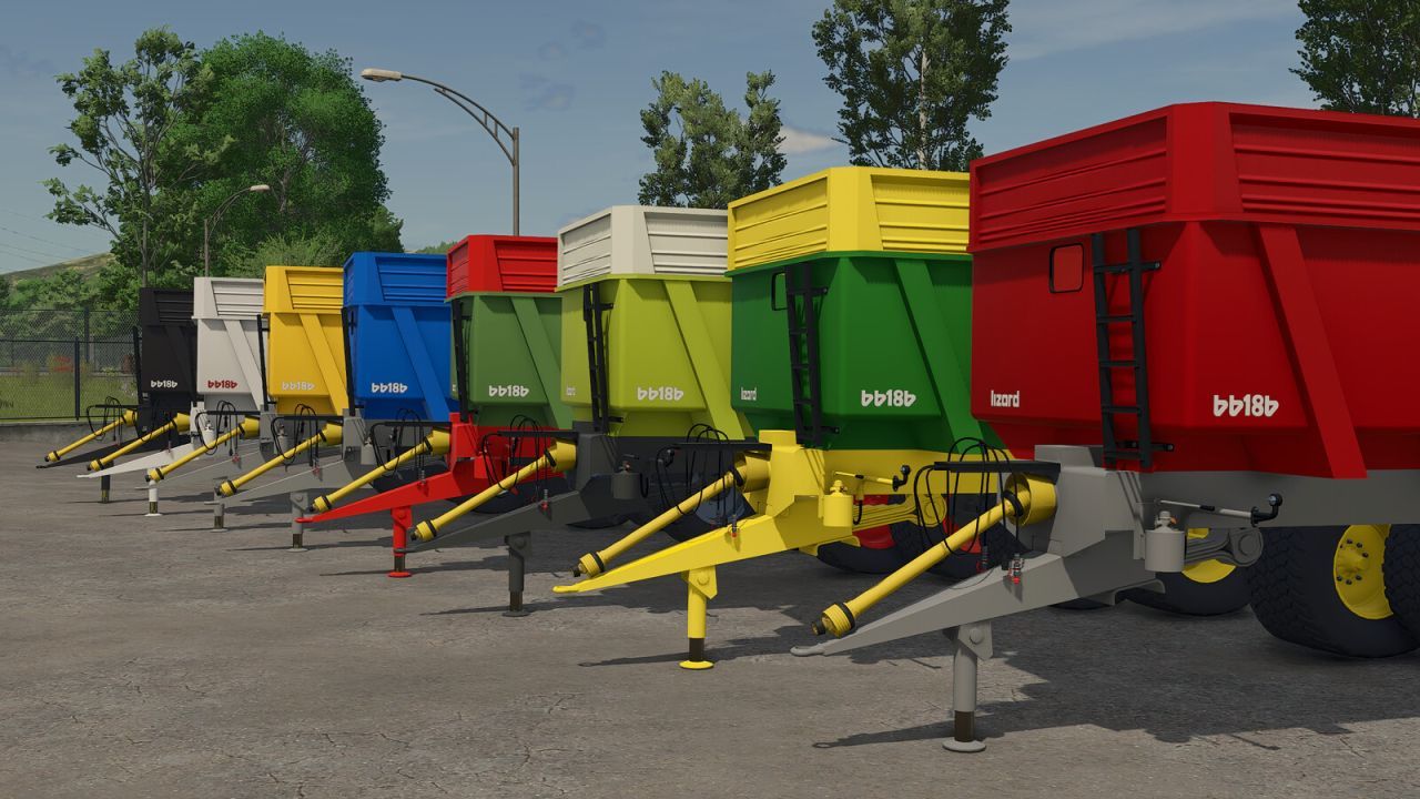 Ефективні Причепи Lizard BB18B та BB24TRD для Farming Simulator 25 — Велика Місткість і Вибір Кольору