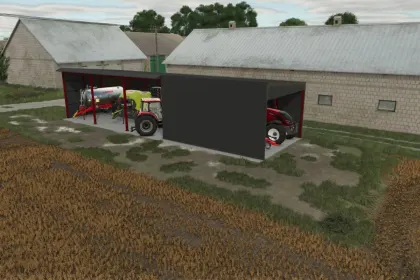 Новий Просторий Ангар Shed 20x6 для Farming Simulator 25 — Ідеальний Гараж для Техніки — 1