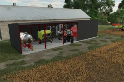 Новий Просторий Ангар Shed 20x6 для Farming Simulator 25 — Ідеальний Гараж для Техніки — 2