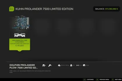 Ефективний Плуг Kuhn Prolander 7500 Limited Edition для Farming Simulator 25 — 2