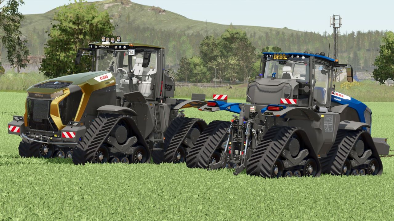 Потужний Трактор BGUK Custom Claas Xerion 12 — 2500 к.с. та Преміум Світло для FS25