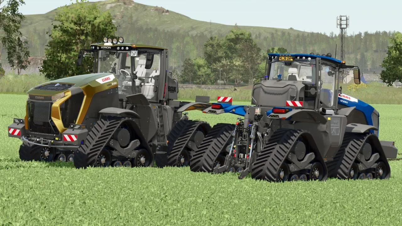 Потужний Трактор BGUK Custom Claas Xerion 12 — 2500 к.с. та Преміум Світло для FS25
