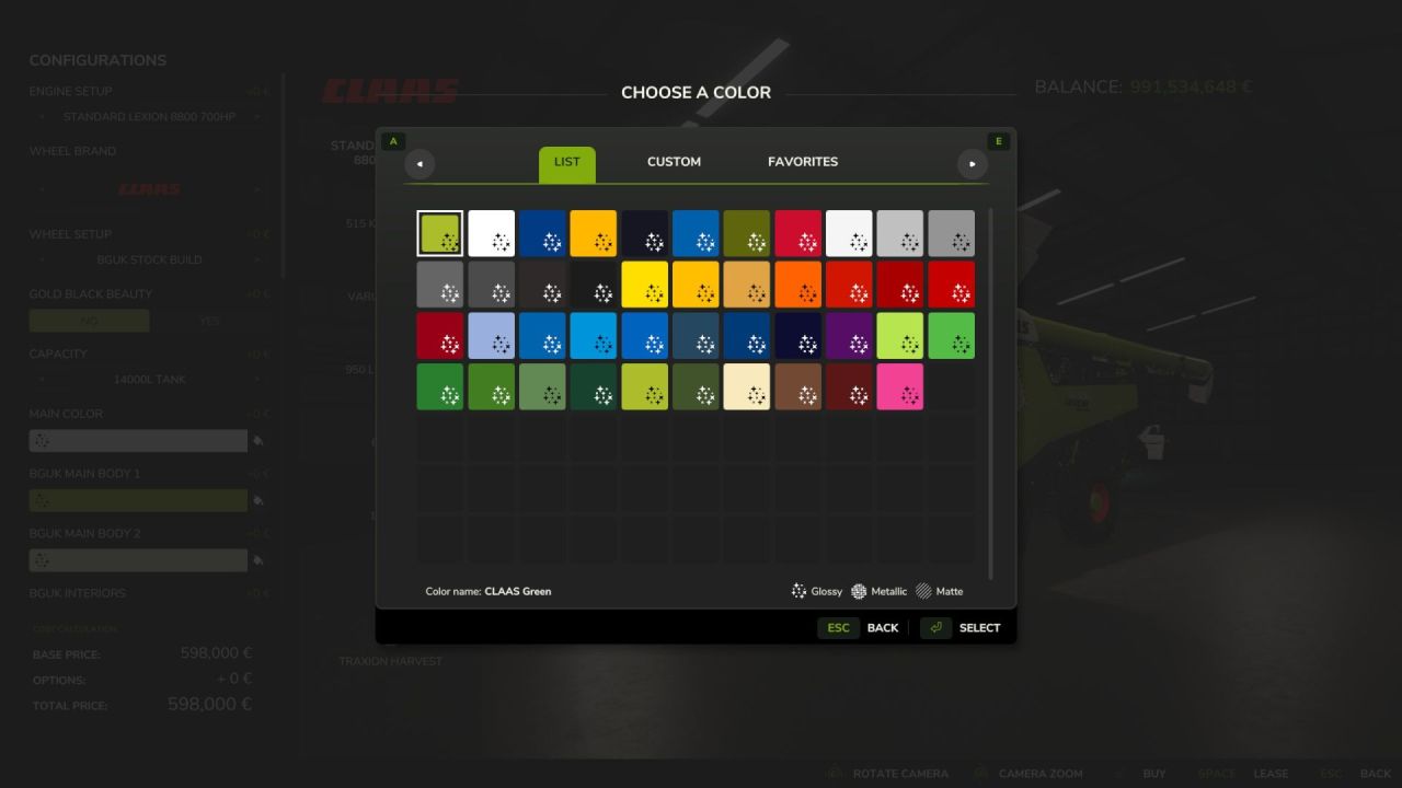 Легендарний Комбайн Claas Lexion 8900 Completely Customized — Максимальна Швидкість і Преміум Світло