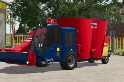 Selbstfahrender vertikaler Futtermischer mit einem Volumen von 22 m³ für Farming Simulator 25