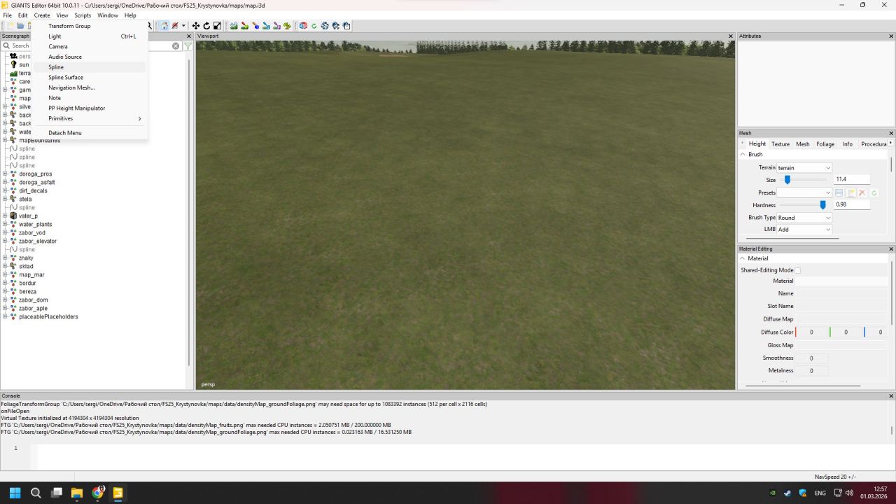 Ефективний River from Spline для FS25 — Швидке Створення Реалістичної Річки в GIANTS Editor