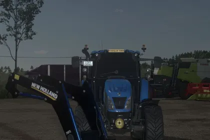 Стильний Трактор New Holland T5 Series зі Стробоскопами для Farming Simulator 25 — 2
