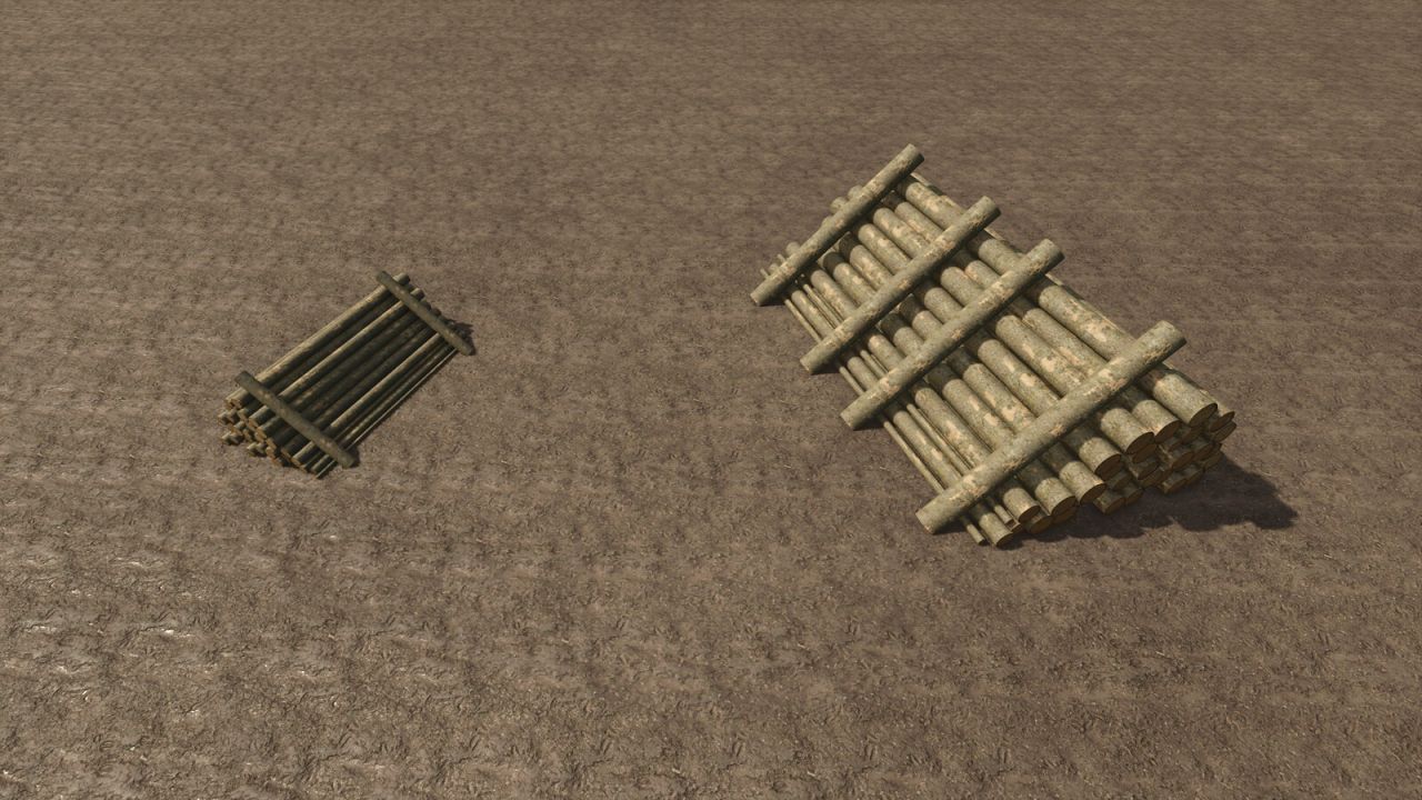 Dekoracyjne stosy drewna do tartaku (Sawmill Decoration Woodpiles) dla Farming Simulator 25
