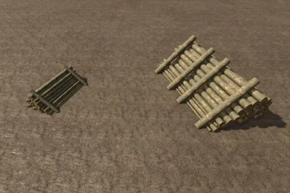 Dekoracyjne stosy drewna do tartaku (Sawmill Decoration Woodpiles) dla Farming Simulator 25 — 2