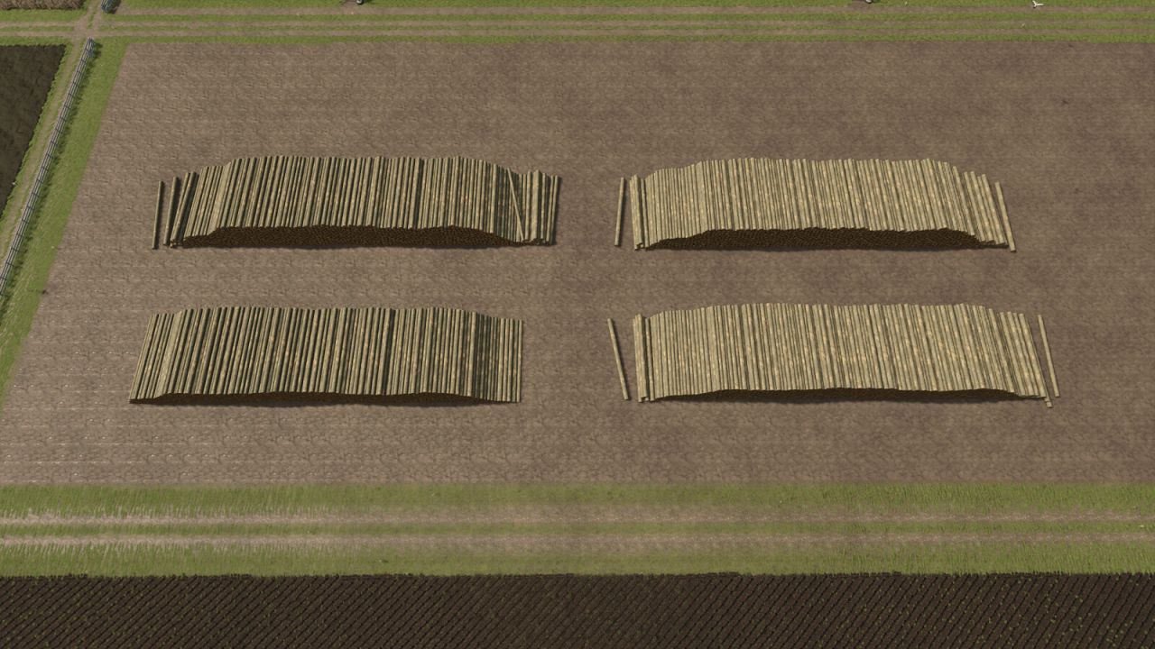 Dekoracyjne stosy drewna do tartaku (Sawmill Decoration Woodpiles) dla Farming Simulator 25