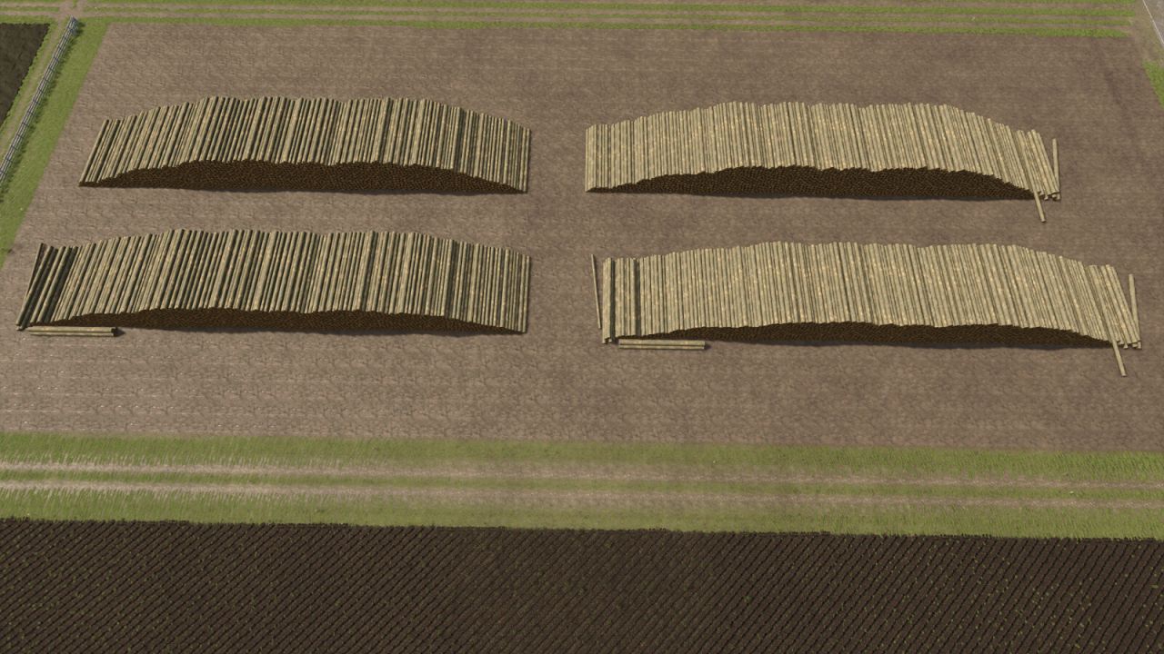 Dekoracyjne stosy drewna do tartaku (Sawmill Decoration Woodpiles) dla Farming Simulator 25