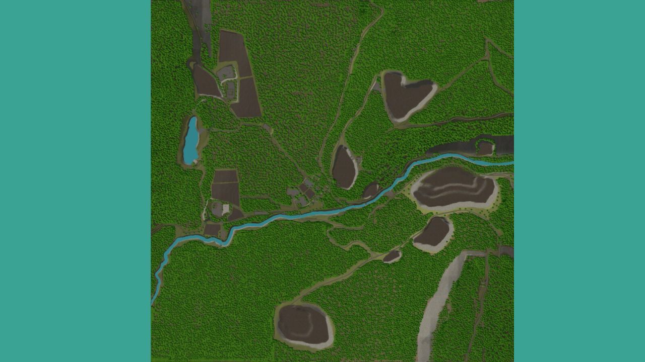 Легендарна 4X Карта Keno City для Farming Simulator 25 — Ліси, Шахти та Виробництва Юкону