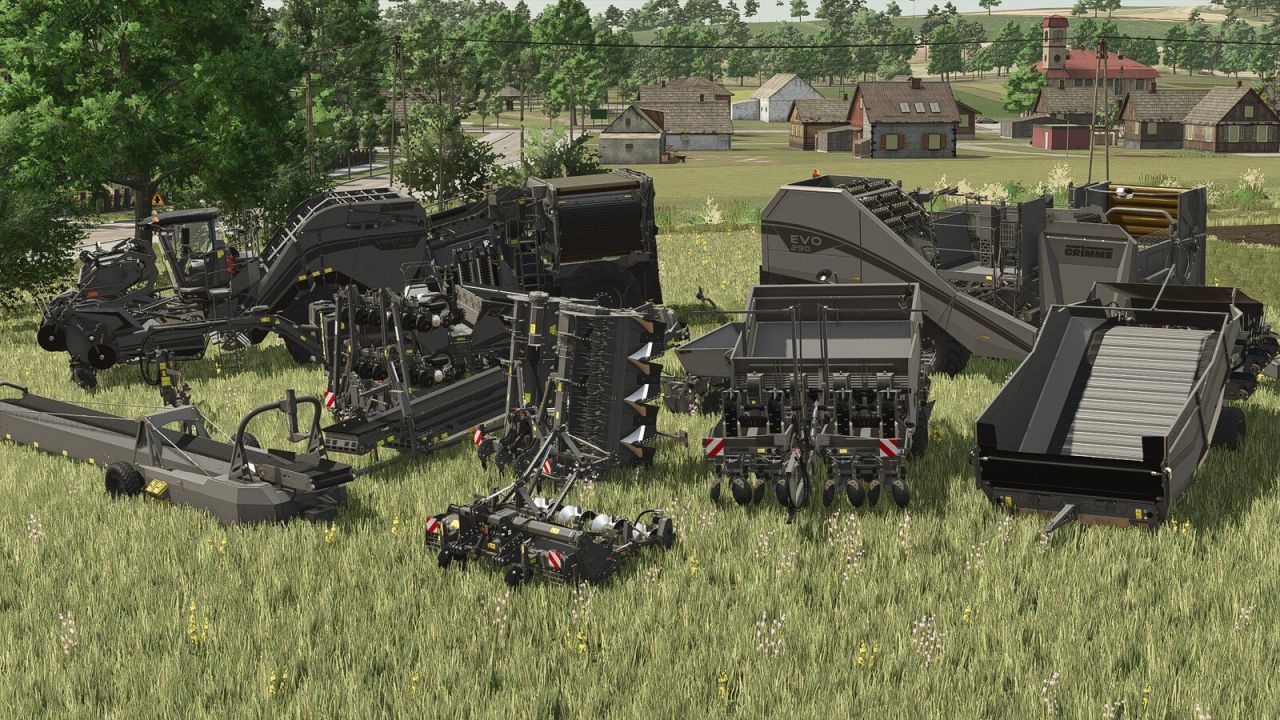 Ефективний Пак Grimme Pack для FS25 — Саджалки, Комбайни та Конвеєри Grimme