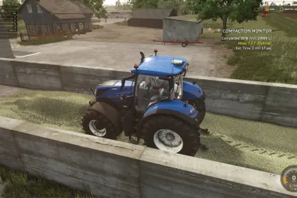 Ефективний Silage Compaction Monitor — Розумний HUD для Ідеального Утрамбування Силосу в FS25 — 1