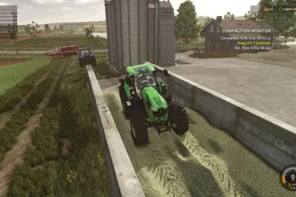 Ефективний Silage Compaction Monitor — Розумний HUD для Ідеального Утрамбування Силосу в FS25 — 2