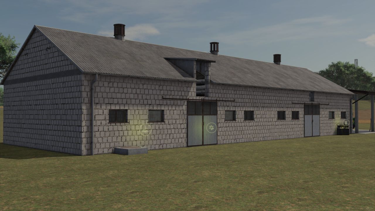 Атмосферний Комплект Package Cowshed With Garage And Silo — Корівник, Гараж і Силос для Середньої Ферми