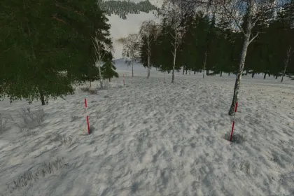 Realistyczne Swedish Snow Pole — Kierunkowe Słupki do Zimowych Dróg w FS25