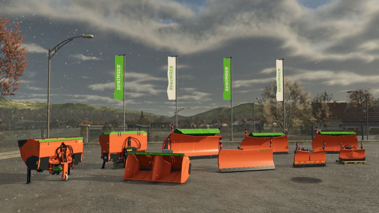 Ефективний Пак Зимового Обладнання SPRINGER Winter Equipment Pack для FS25 — Відвали та Піскорозкидачі