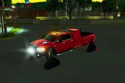 Потужний Пікап 2024 Ram 3500 CrewCab With Sleeper для Farming Simulator 25 — Тюнінг, 5th Wheel і Робота на Фермі — 5