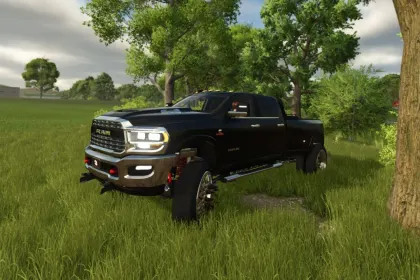 Потужний Пікап 2024 Dodge Ram 3500 CrewCab для Роботи на Фермі в FS25 — 2