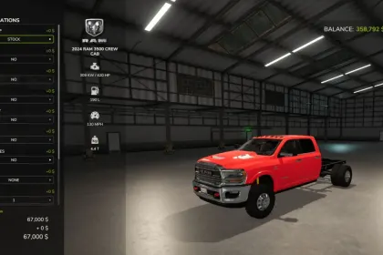 Потужний Пікап 2024 Dodge Ram 3500 CrewCab для Роботи на Фермі в FS25 — 6