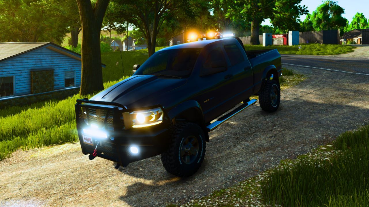 Потужний Пікап 2007 Dodge Ram 1500 Quad Cab для Farming Simulator 25 — Ремонт у Полі та Тюнінг