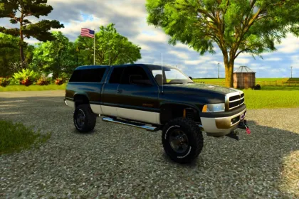 Потужний Пікап 1999 Dodge Ram 2500 Club Cab — 4x4 Тягач для Причепів у FS25 — 1