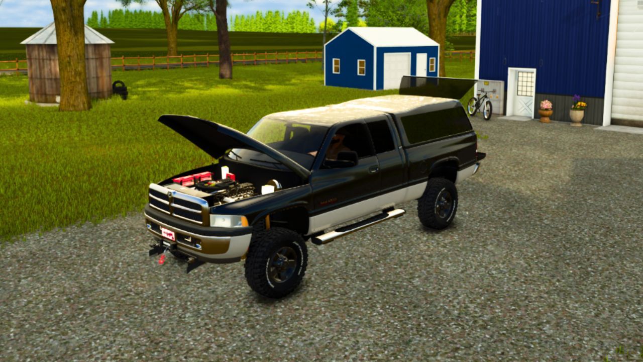 Потужний Пікап 1999 Dodge Ram 2500 Club Cab — 4x4 Тягач для Причепів у FS25