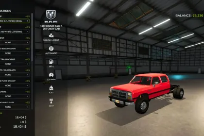 Легендарний Пікап 1992 Dodge Ram D 250 Crew Cab — Потужний Cummins 4x4 для FS25 — 5