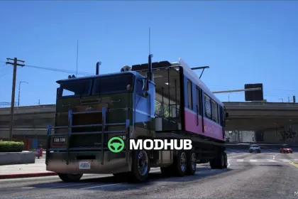 Overland Transportation of Subway Cars by Truck V1.0 Replace GTA 5 Vehicle Mod — 3