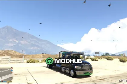 Freightliner M2 Flatbed ADD GTA 5 Vehicle Mod