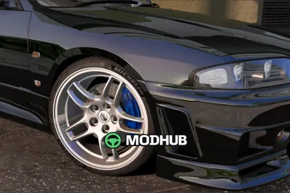 Wheel Nissan GT R R33 Replace GTA 5 Vehicle Mod — 3