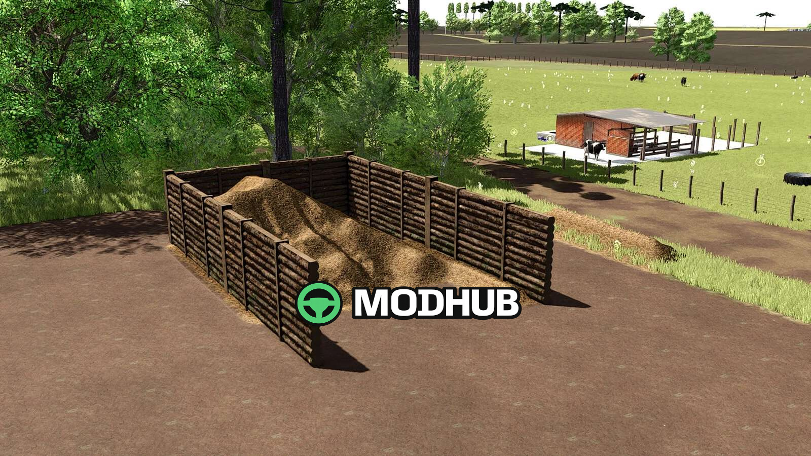 Мод на Тваринницькі загони Cow Pasture With Milking Barn для Фермер Симулятор 25