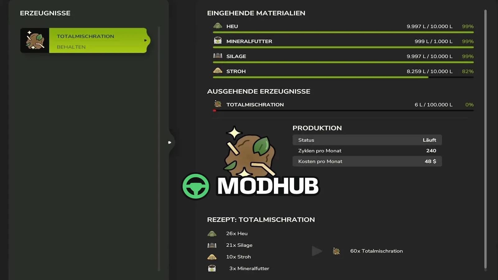 Мод на Виробничі об’єкти Feedmixer v1.0.0.0 для Фермер Симулятор 25