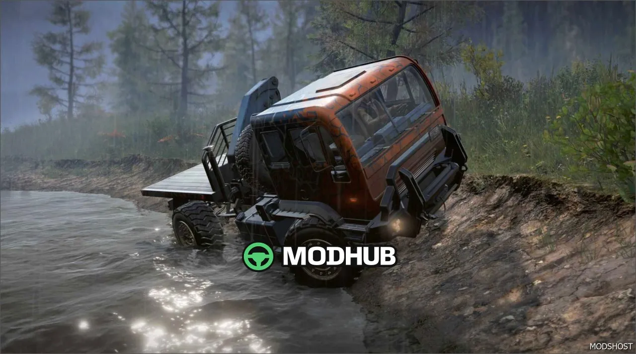 NKD GS Caravan: Mighty and Compact SnowRunner Truck Mod