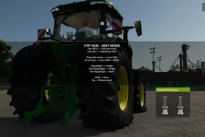 Ефективний Мод на Змінний Тиск Шин для Farming Simulator 25 — 1