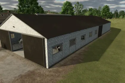 Ефективний Скотарський Комплекс Cowshed With Hall для Farming Simulator 25 — 1
