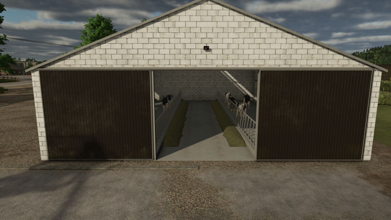 Ефективний Скотарський Комплекс Cowshed With Hall для Farming Simulator 25